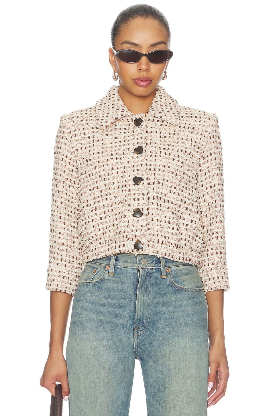 revolve Jia Crop 3/4 Sleeve Jacket