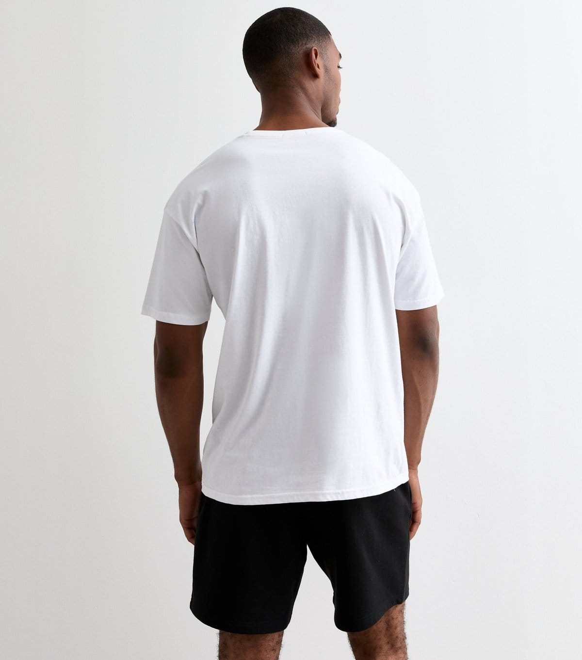 New Look Men's Black Relaxed Fit Drawstring Jersey Shorts New Look - 4