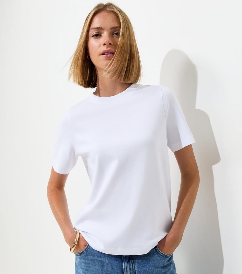 New Look Women's Premium White Heavyweight Cotton T-Shirt New Look - 1