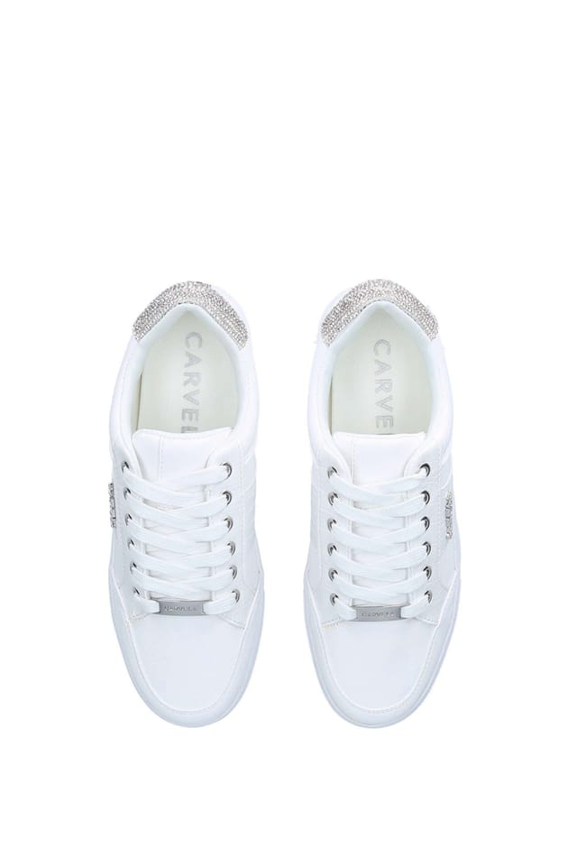 Carvela Carvela Women's 'Jive Lace Up' Fabric Trainers in White - 2