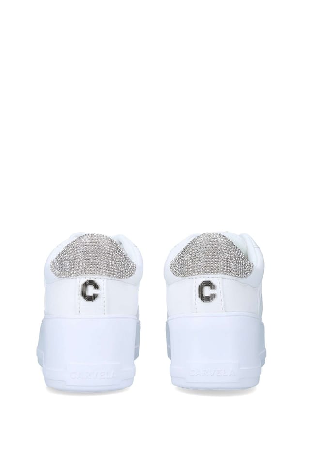 Carvela Carvela Women's 'Jive Lace Up' Fabric Trainers in White - 3