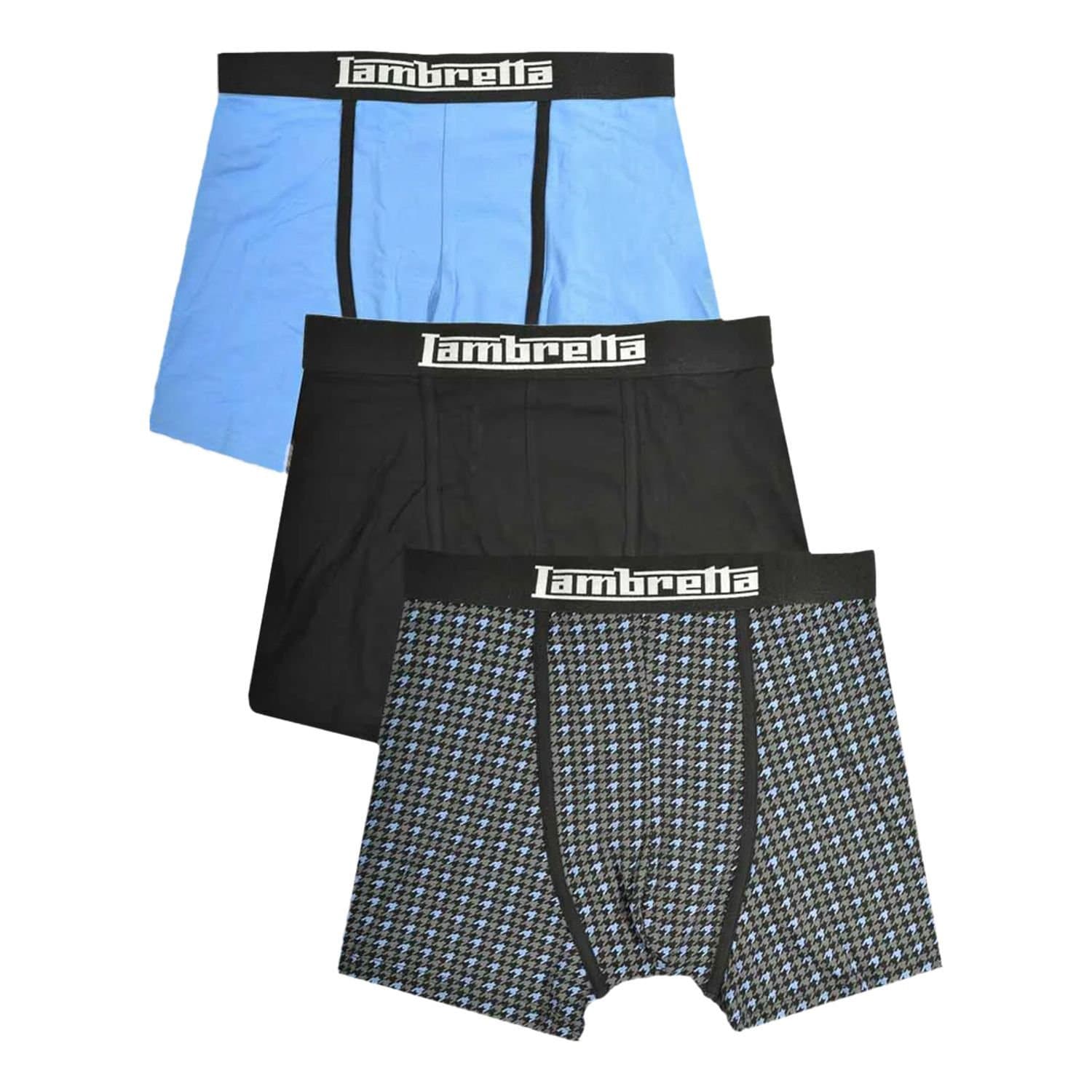 Lambretta Lambretta Men's Boxer Shorts (Pack of 3) in Black
