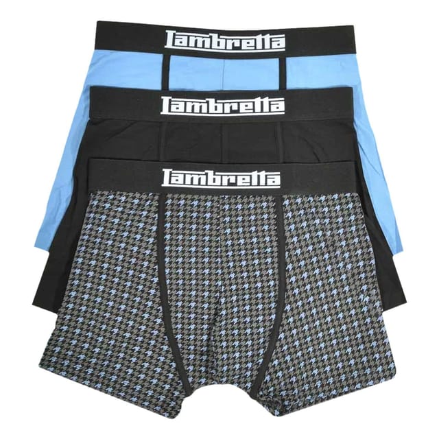 Lambretta Lambretta Men's Boxer Shorts (Pack of 3) in Black - 2