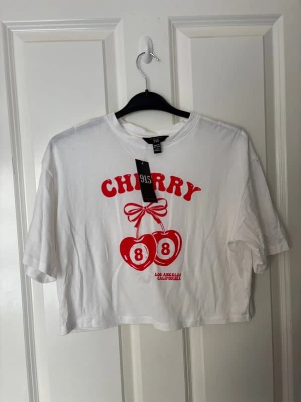New Look Girls white crop top size 12/13 years - new with tags