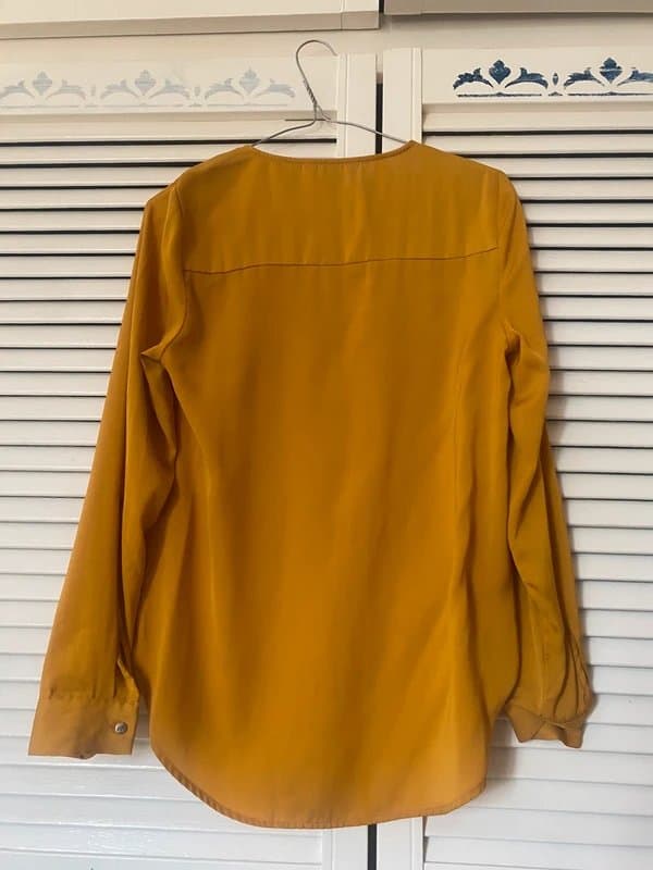 New Look Mustard yellow silk shirt/blouse