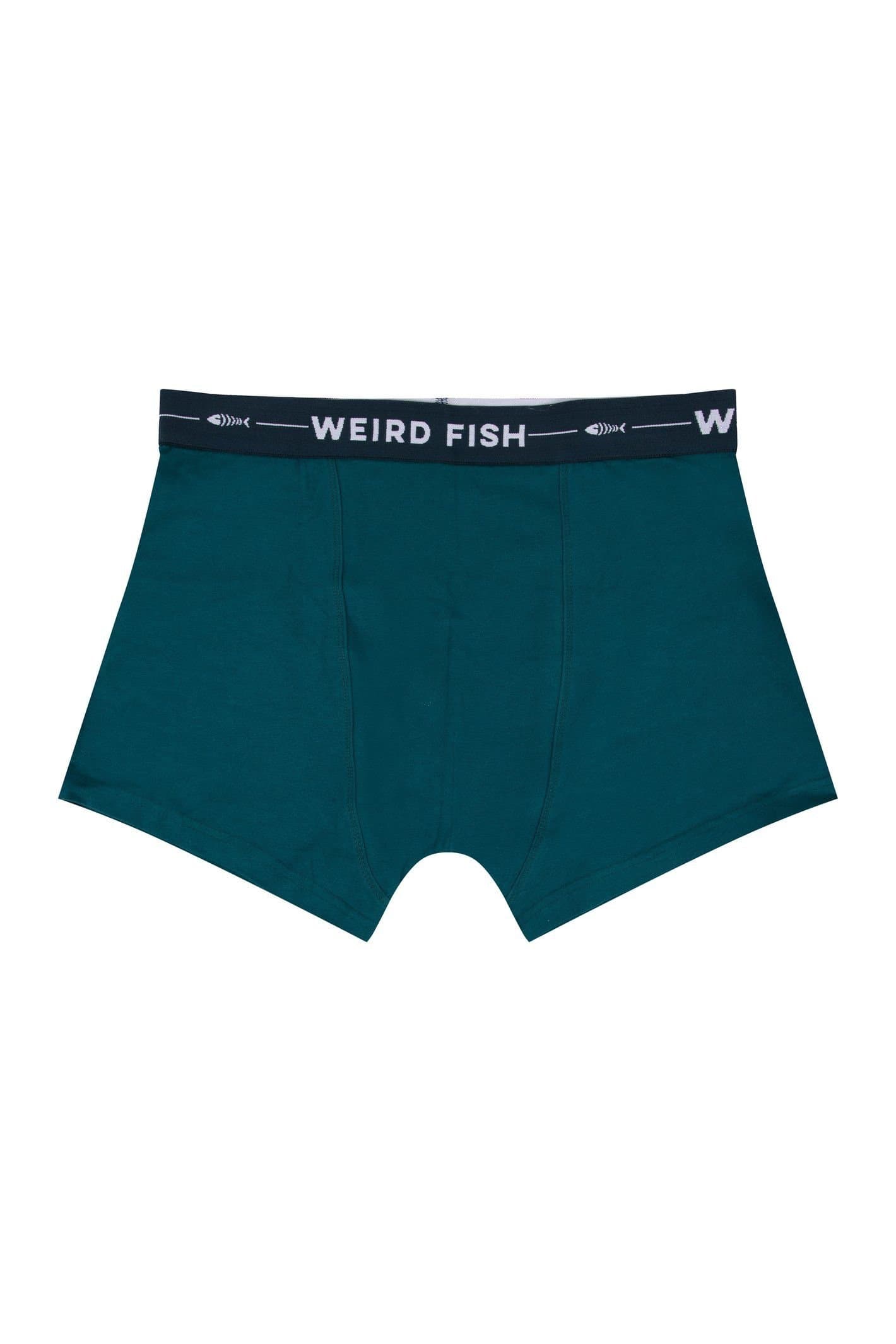 Weird Fish Weird Fish Men's Ashridge Boxer Shorts 3 Pack in Teal