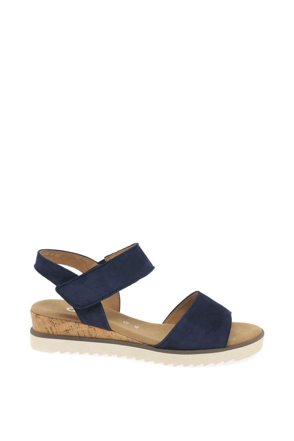 Gabor Gabor Women's 'Raynor' Low Wedge Sandals in Dark Blue - 1
