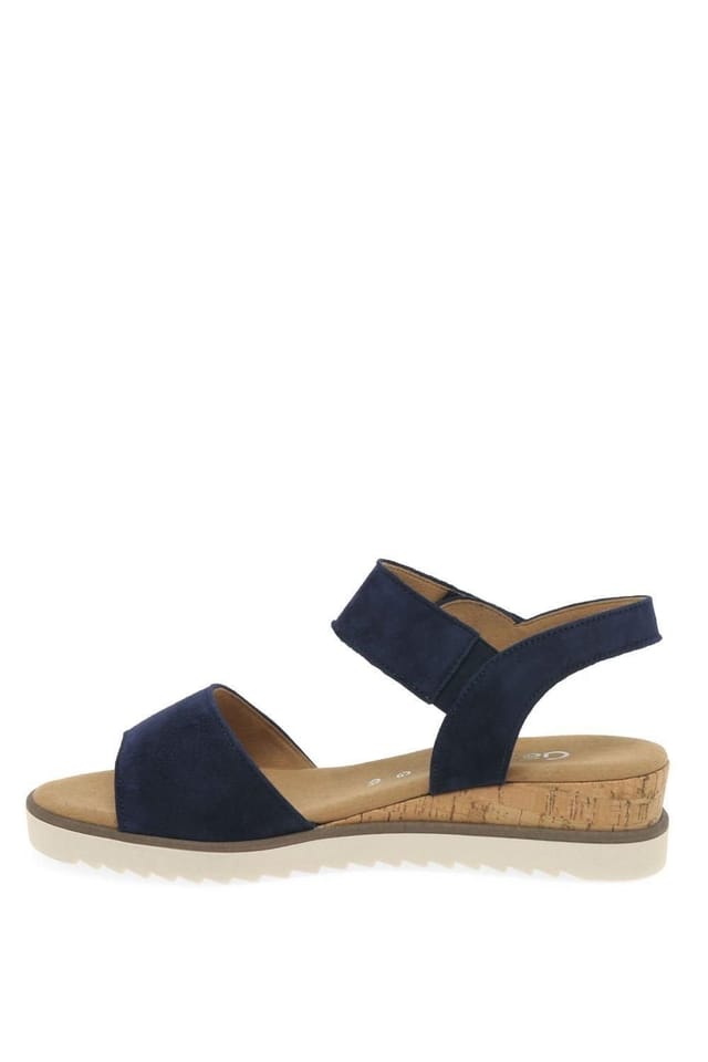 Gabor Gabor Women's 'Raynor' Low Wedge Sandals in Dark Blue - 2