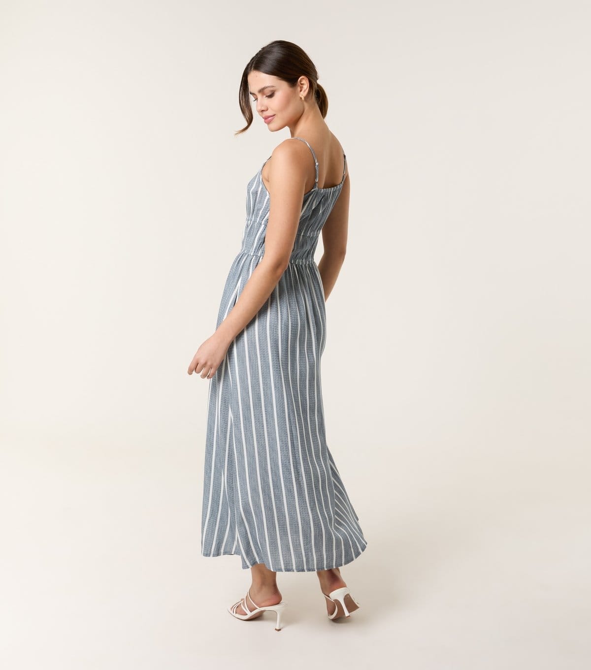 Blue Vanilla Women's Blue Floral Print Midi Dress Blue Vanilla New Look - 4