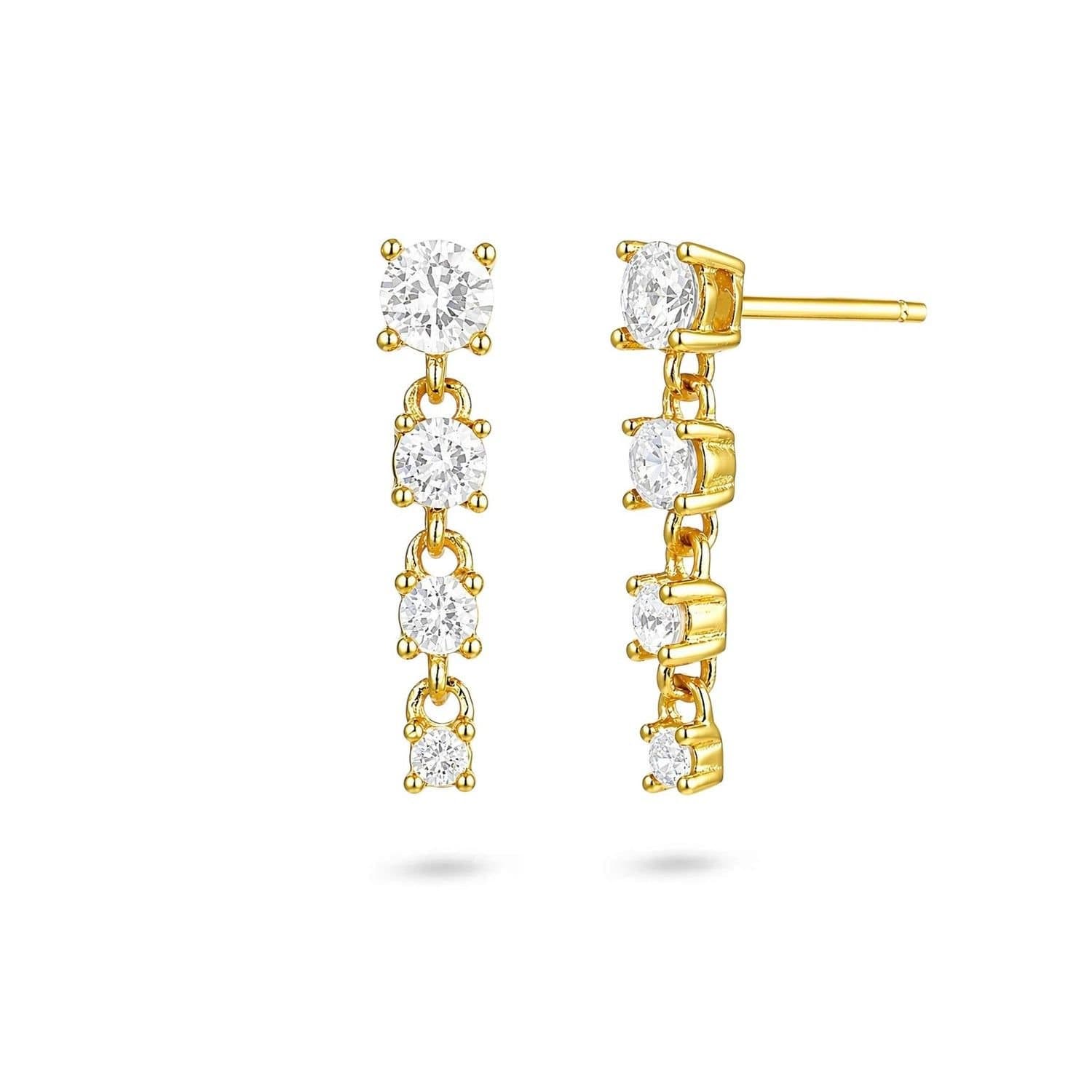 Gold Trip Gold Trip Gold Crystal Gemstone Drop Earrings