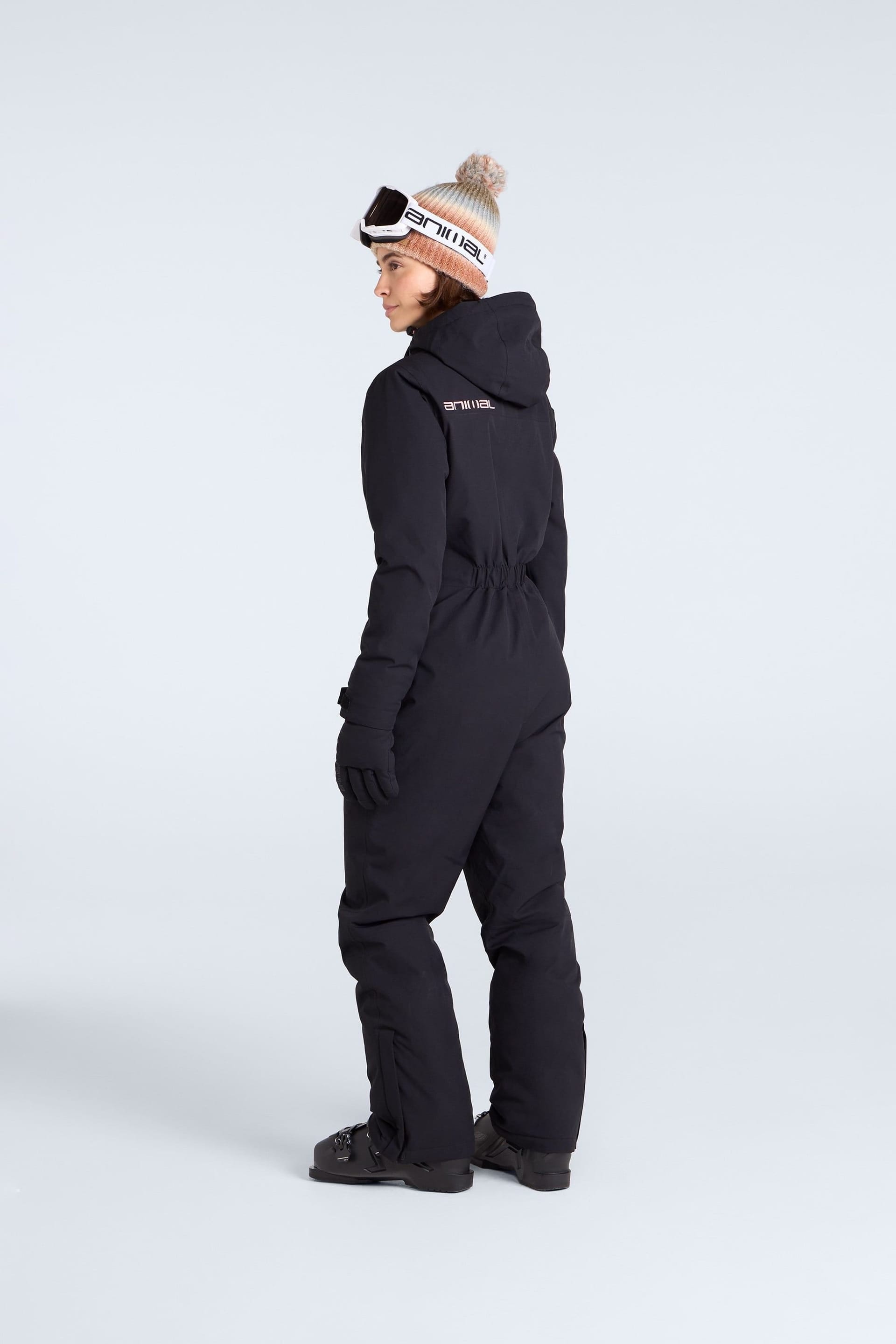 Animal Animal Women's 'Laxx' Waterproof Warm Comfortable Adjustable Hood Winter Ski Suit in Black - 4