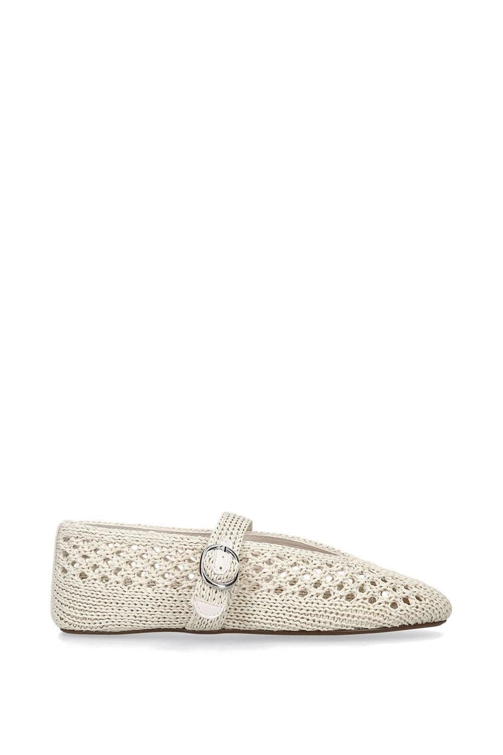 Steve Madden STEVE MADDEN Women's 'Alara Cream' Fabric Flats in Cream