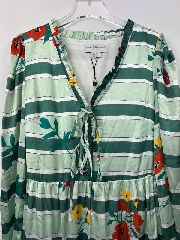 Never Fully Dressed Never fully dressed 8uk green white floral maxi dress great condition womenswear.