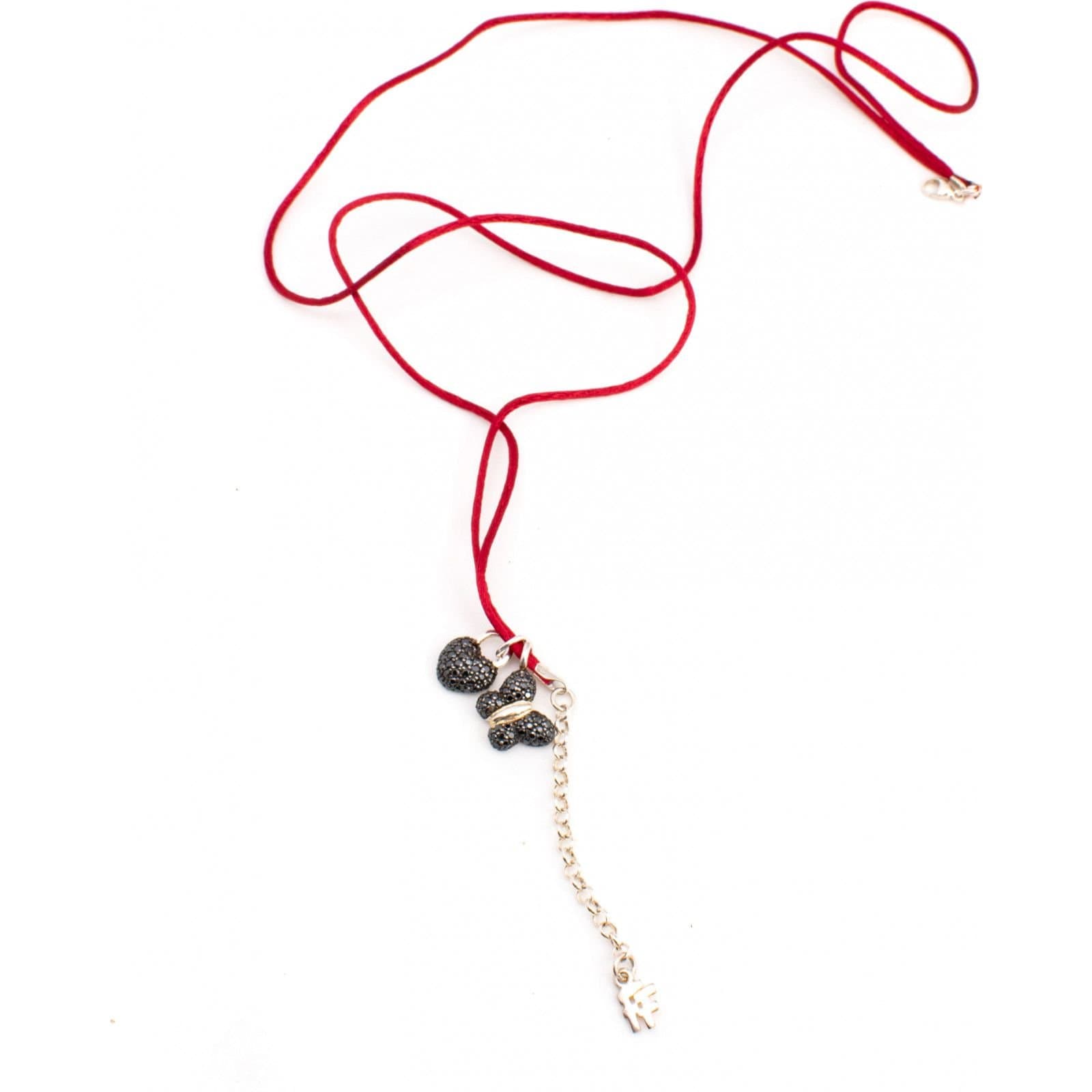 Folli Follie Folli Follie Red Cord Heart Pendant Necklace