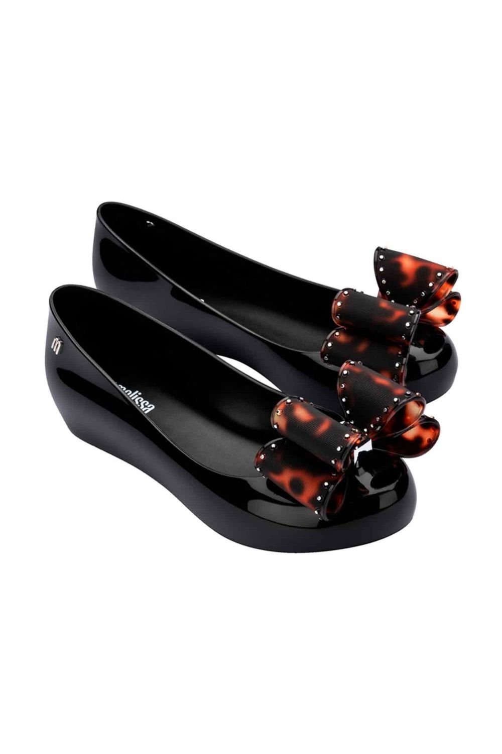 Melissa Shoes Melissa Shoes Women's Ultragirl Classic Bow AD Jelly Ballet Shoes in Black - 4
