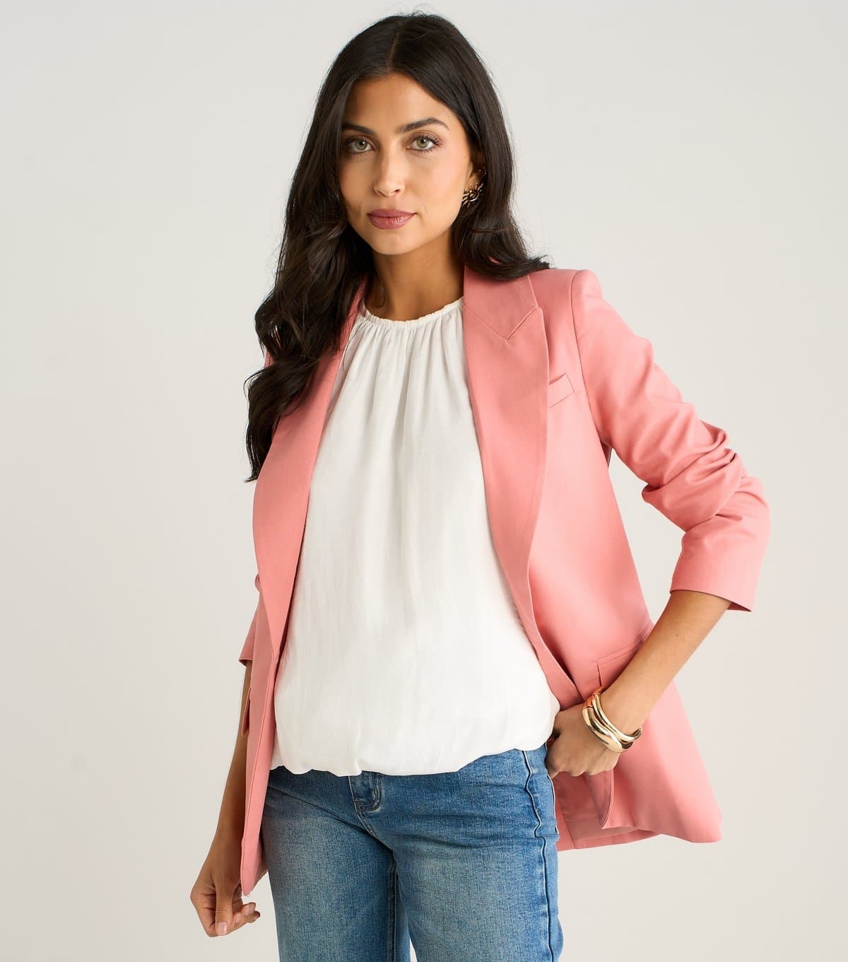 Gini London Women's Coral Blazer Jacket Gini London New Look