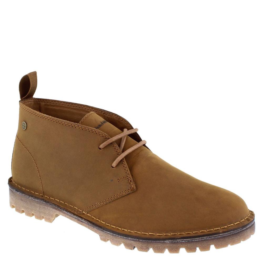 HX London HX London Men's Waltham Leather Chukka Desert Boots in Tan - 3