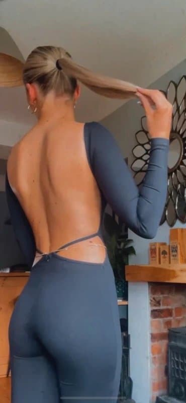 ASOS Open back black jumpsuit