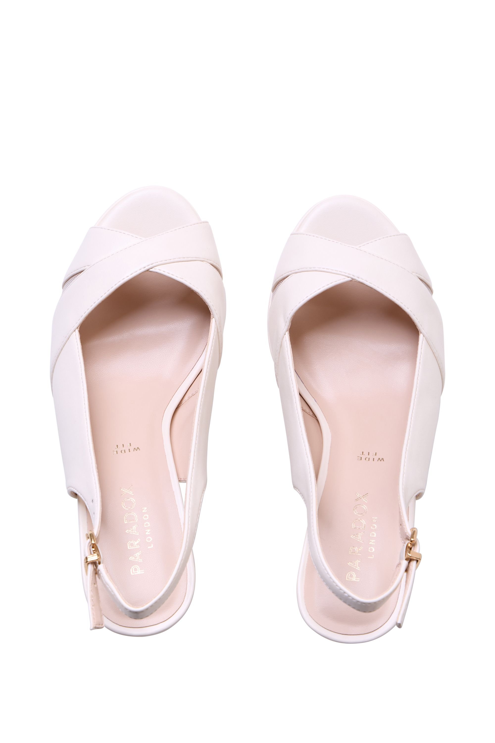 Paradox London Paradox London Women's Niara' Wide Fit High Platform Heeled Sandals in Cream - 3
