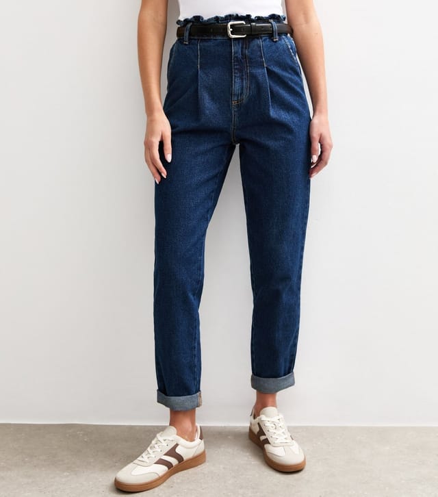 New Look Women's Blue Denim Paperbag Waist Jeans New Look - 3