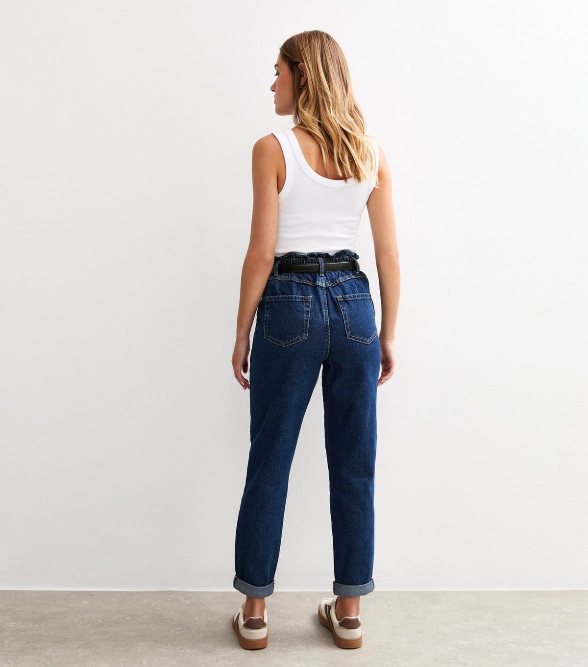 New Look Women's Blue Denim Paperbag Waist Jeans New Look - 4