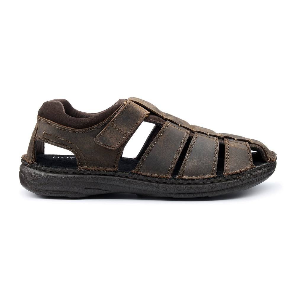Hotter Hotter Men's 'Dock II' Fisherman Sandals in Dark Brown - 3