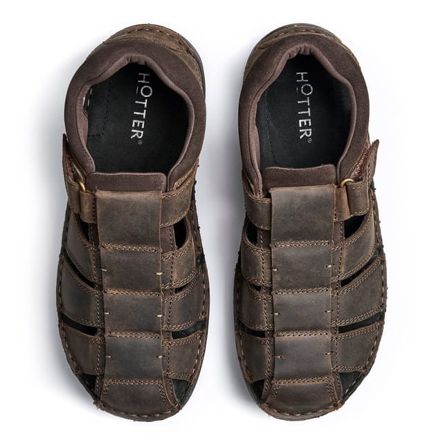 Hotter Hotter Men's 'Dock II' Fisherman Sandals in Dark Brown - 3