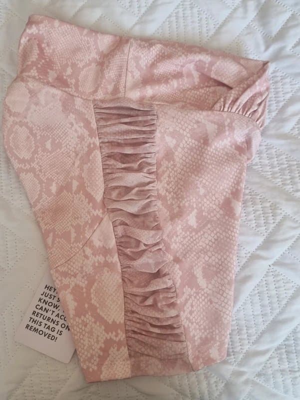 ASOS ASOS Luxe Active UK6 EU34 US2 Pink Snakeskin Scrunch Bum Shorts Activewear
