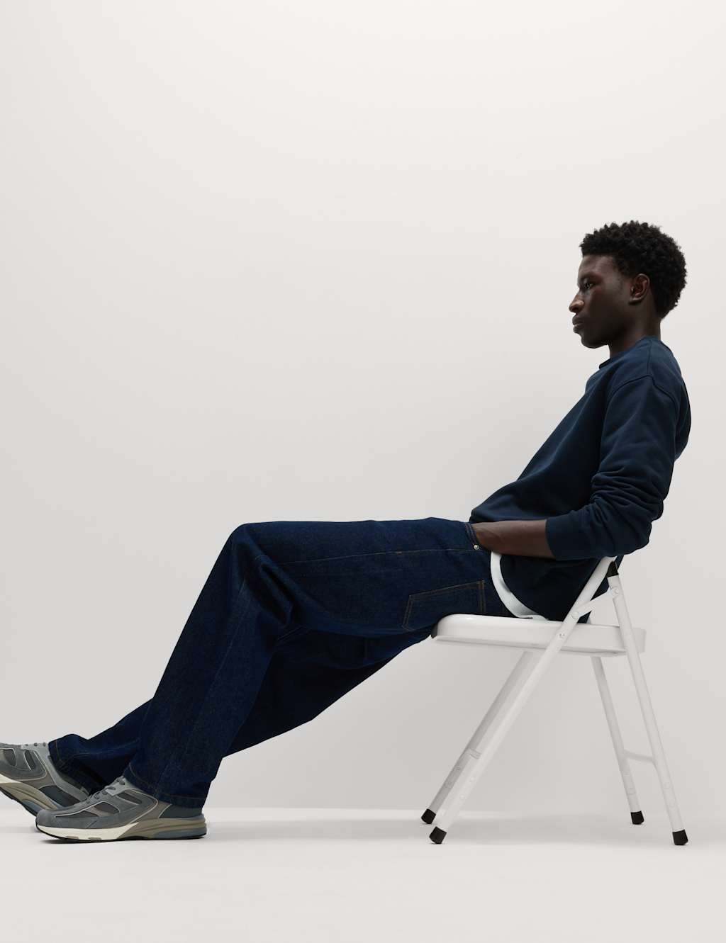 Marks & Spencer M&S Baggy Fit Denim Jeans Indigo - 4