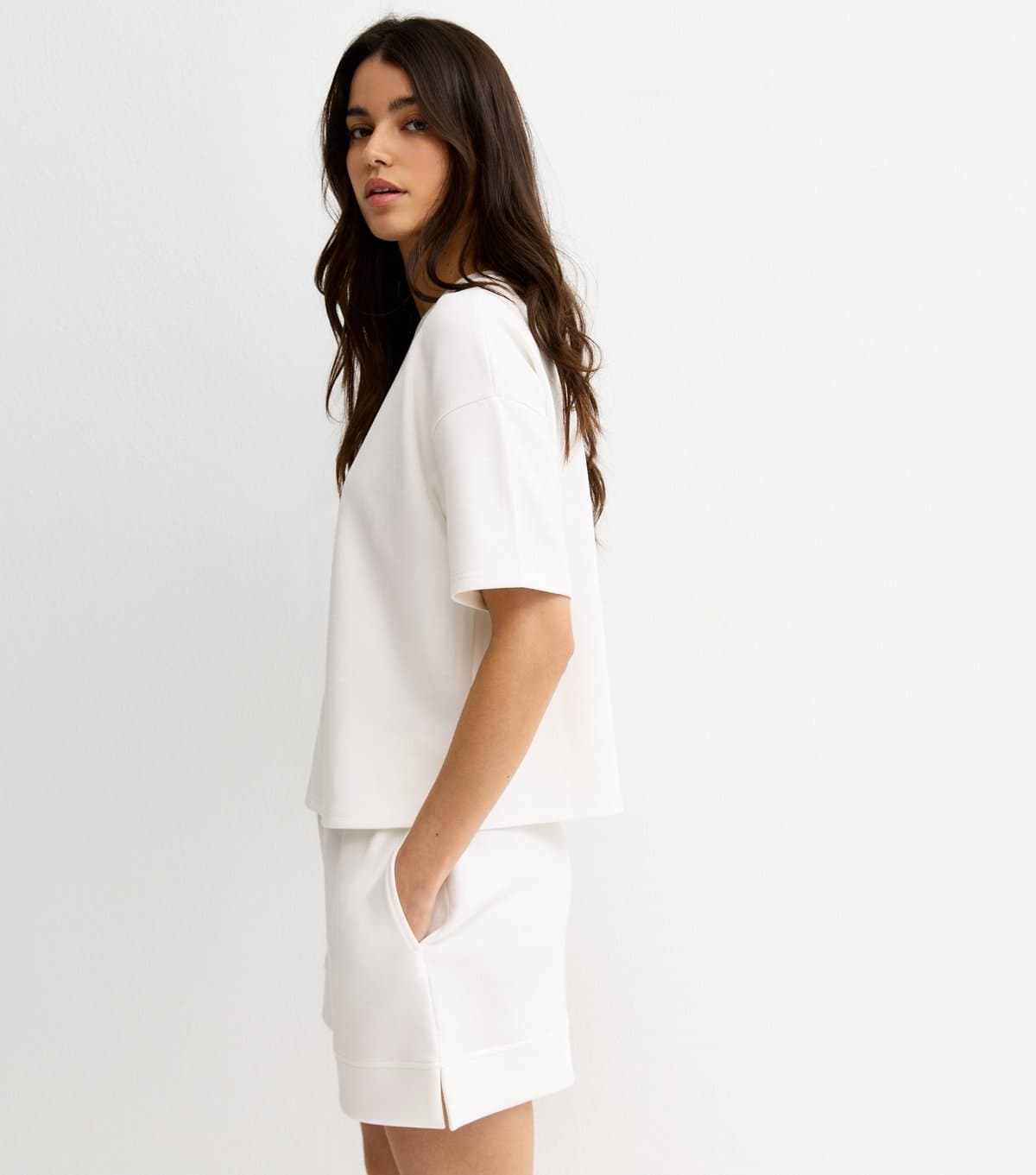 New Look Women's Premium Cream Jersey Shorts New Look