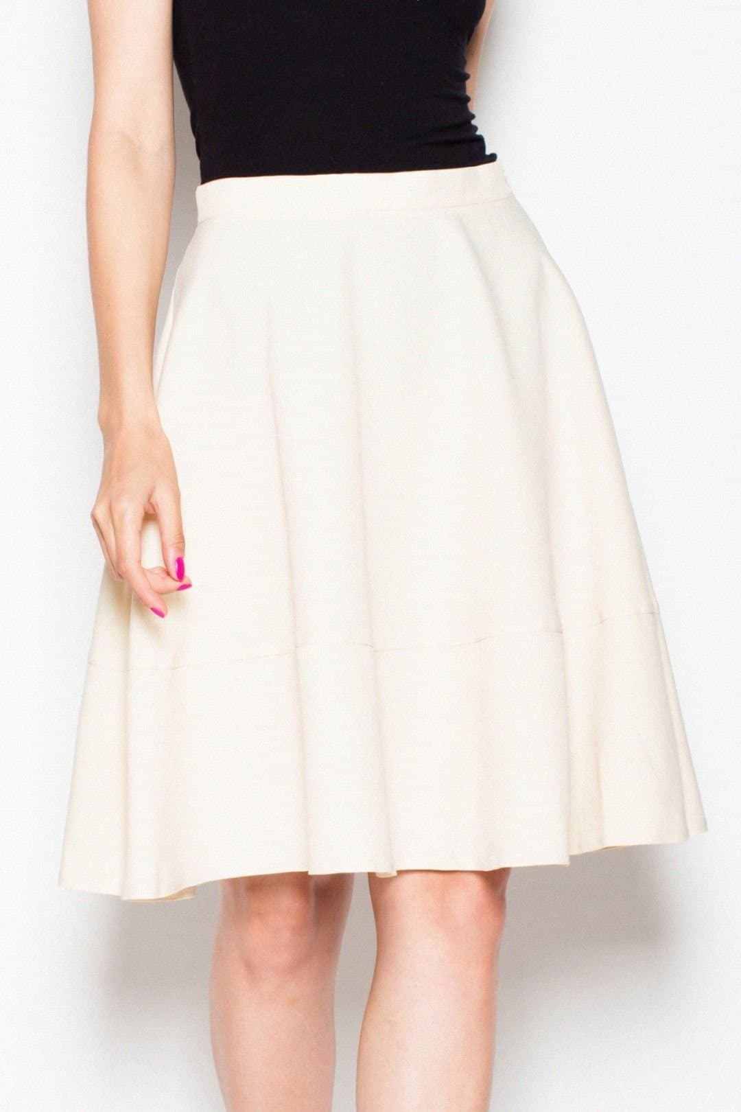 Love Lace Love Lace Women's Wide Belt Pleated Skirt Hip Cut for Shirts Tees in Beige