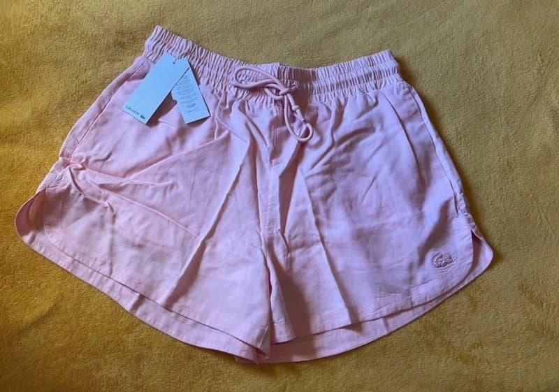 Lacoste Lacoste pink shorts with tie waist