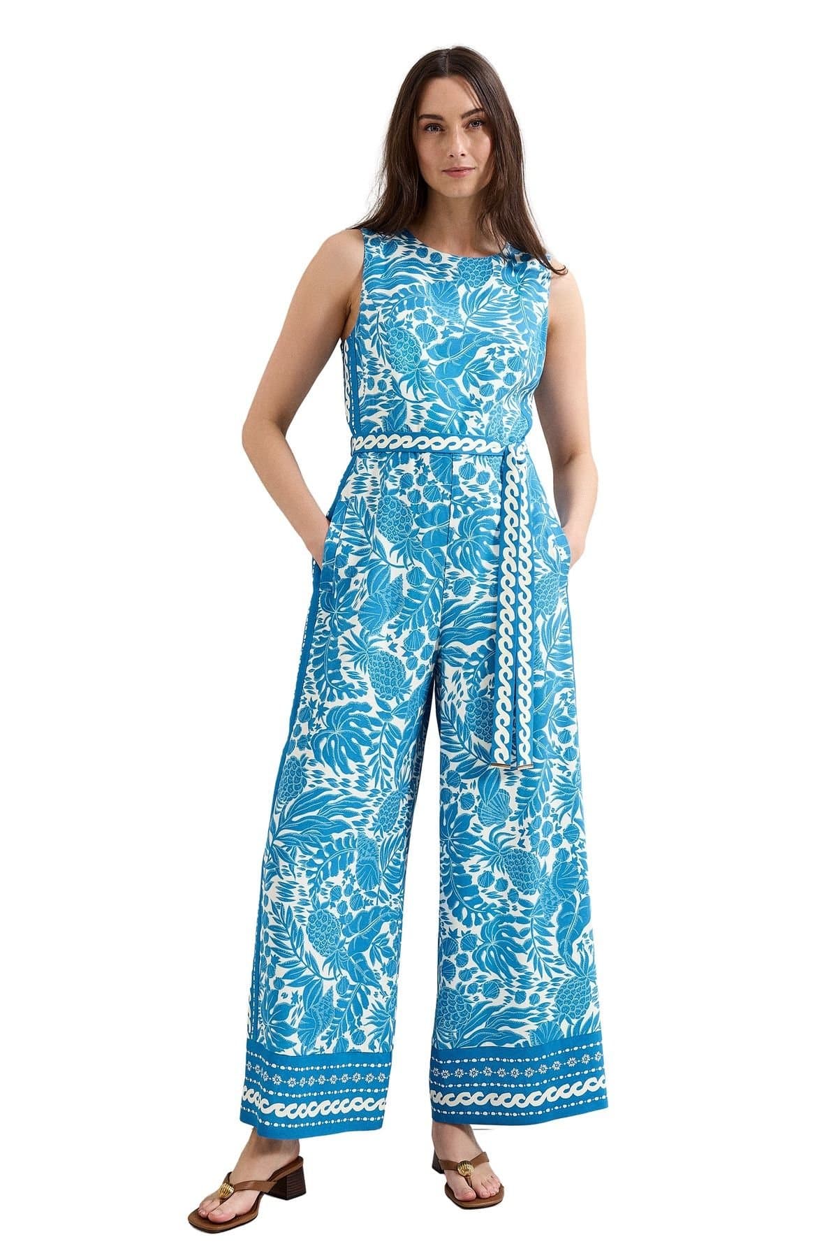 Phase Eight Phase Eight Women's Petite Cyra Jumpsuit in Bright Blue