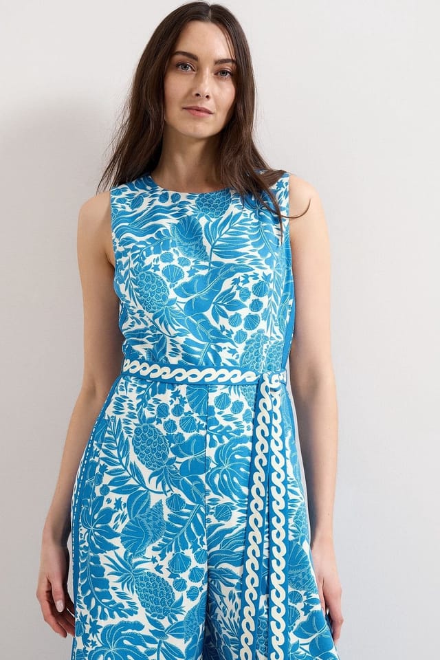 Phase Eight Phase Eight Women's Petite Cyra Jumpsuit in Bright Blue - 3