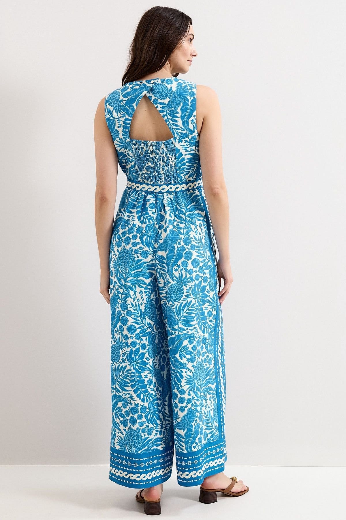 Phase Eight Phase Eight Women's Petite Cyra Jumpsuit in Bright Blue - 4