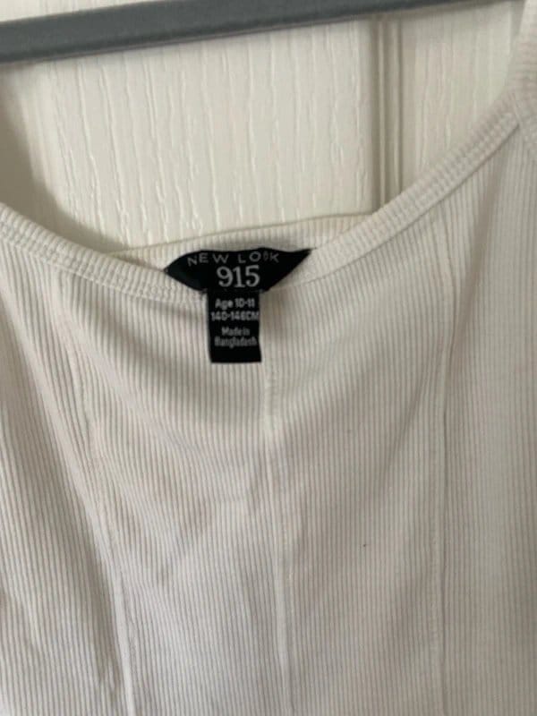 New Look White Ribbed Corset Top