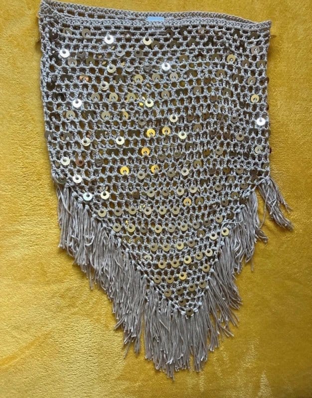 Sequin Tassel Cute Off-The-Shoulder Top