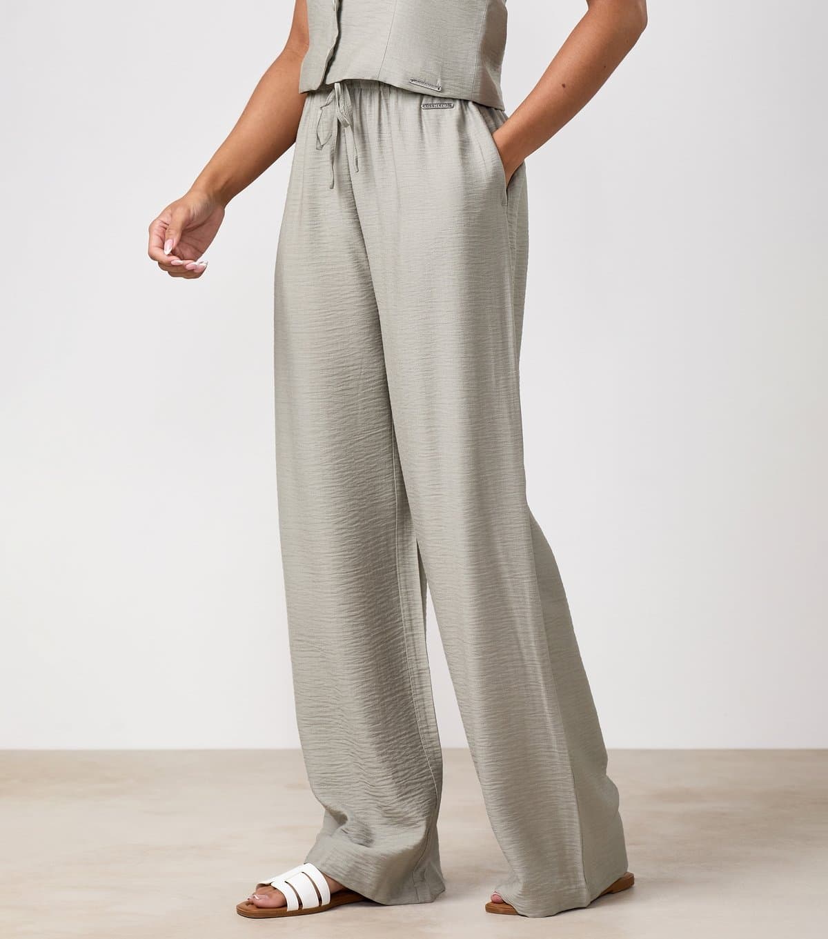 Gym King Women's Grey Wide Leg Trousers Gym King New Look