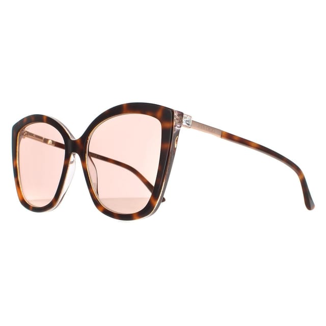 Jimmy Choo Jimmy Choo Women's Cat Eye Havana Pink Gold Mirror Nat/S in Brown - 2