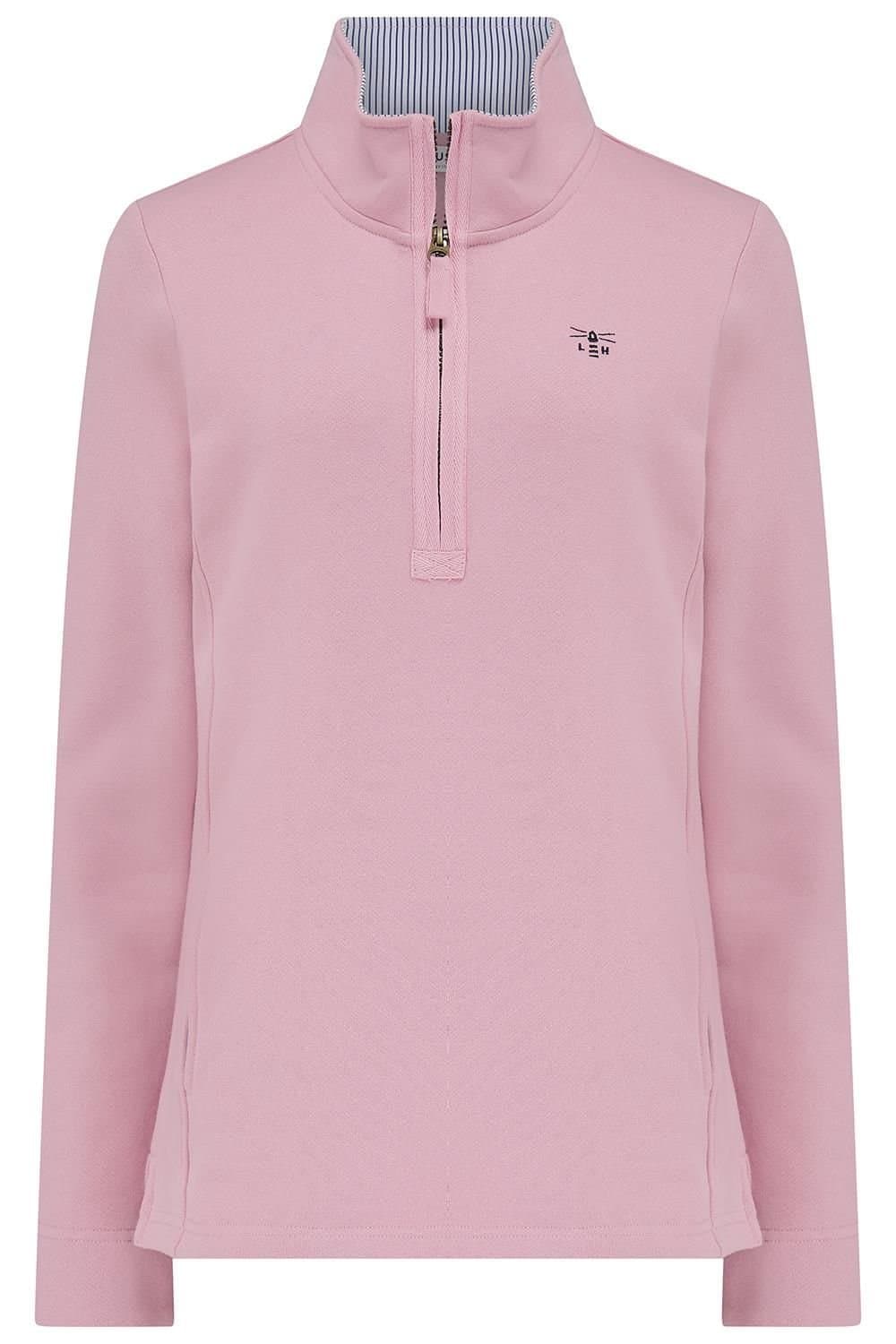 Lighthouse Clothing Lighthouse Clothing Women's Shore Sweatshirt Cotton Funnel Neck Jersey in Rose