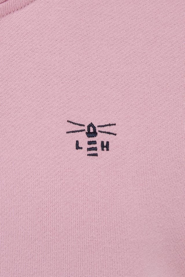 Lighthouse Clothing Lighthouse Clothing Women's Shore Sweatshirt Cotton Funnel Neck Jersey in Rose - 3