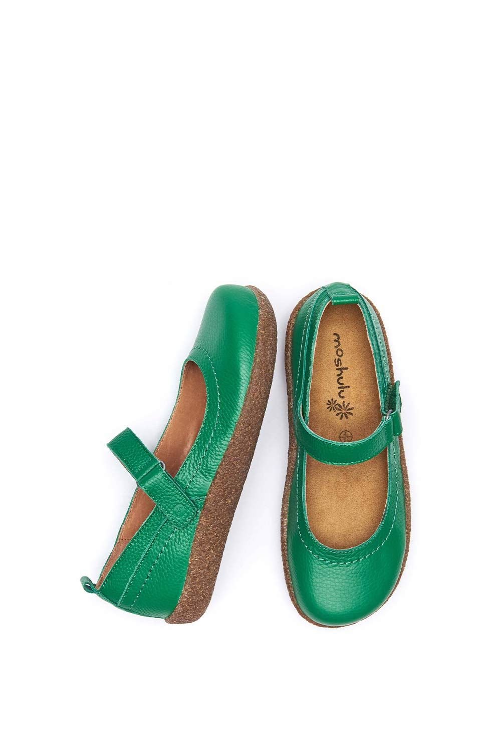 Moshulu Moshulu Women's 'Peppercombe' Leather Mary Jane Clog Shoes in Bright Green - 2
