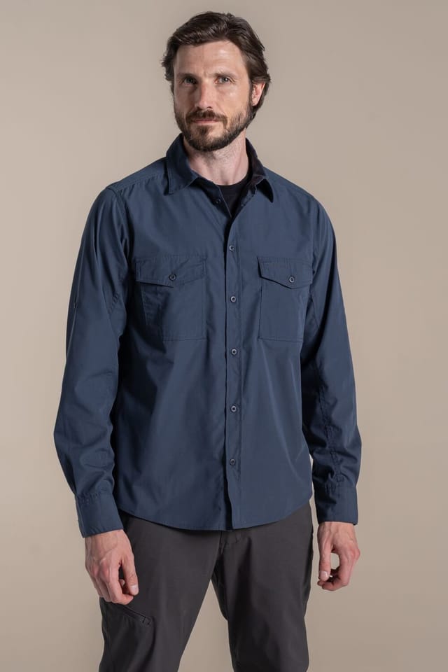 Craghoppers Craghoppers Men's Kiwi II Long Sleeved Anti-Insect Shirt in Pale Blue - 3