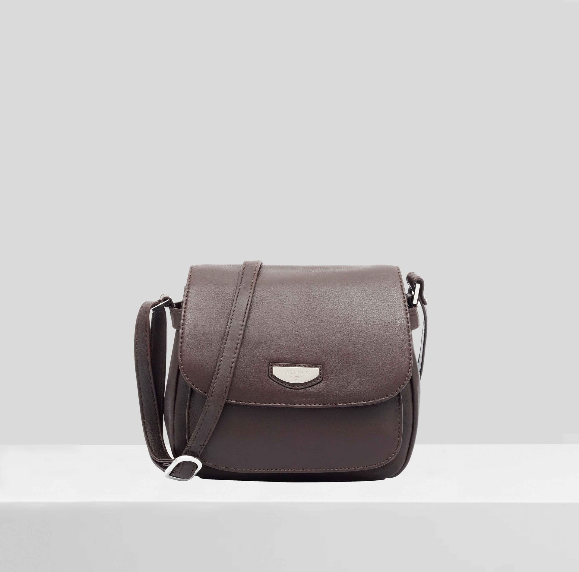 Dents Dents Women's Zinnia Leather CrossBody Bag in Chocolate