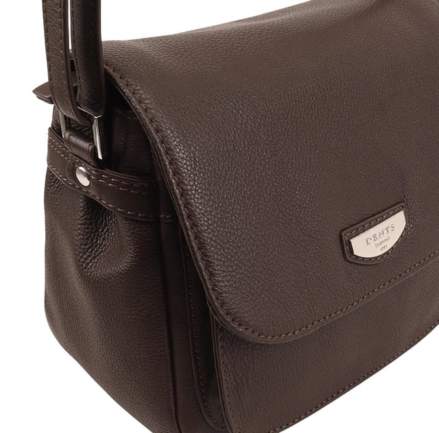Dents Dents Women's Zinnia Leather CrossBody Bag in Chocolate - 3