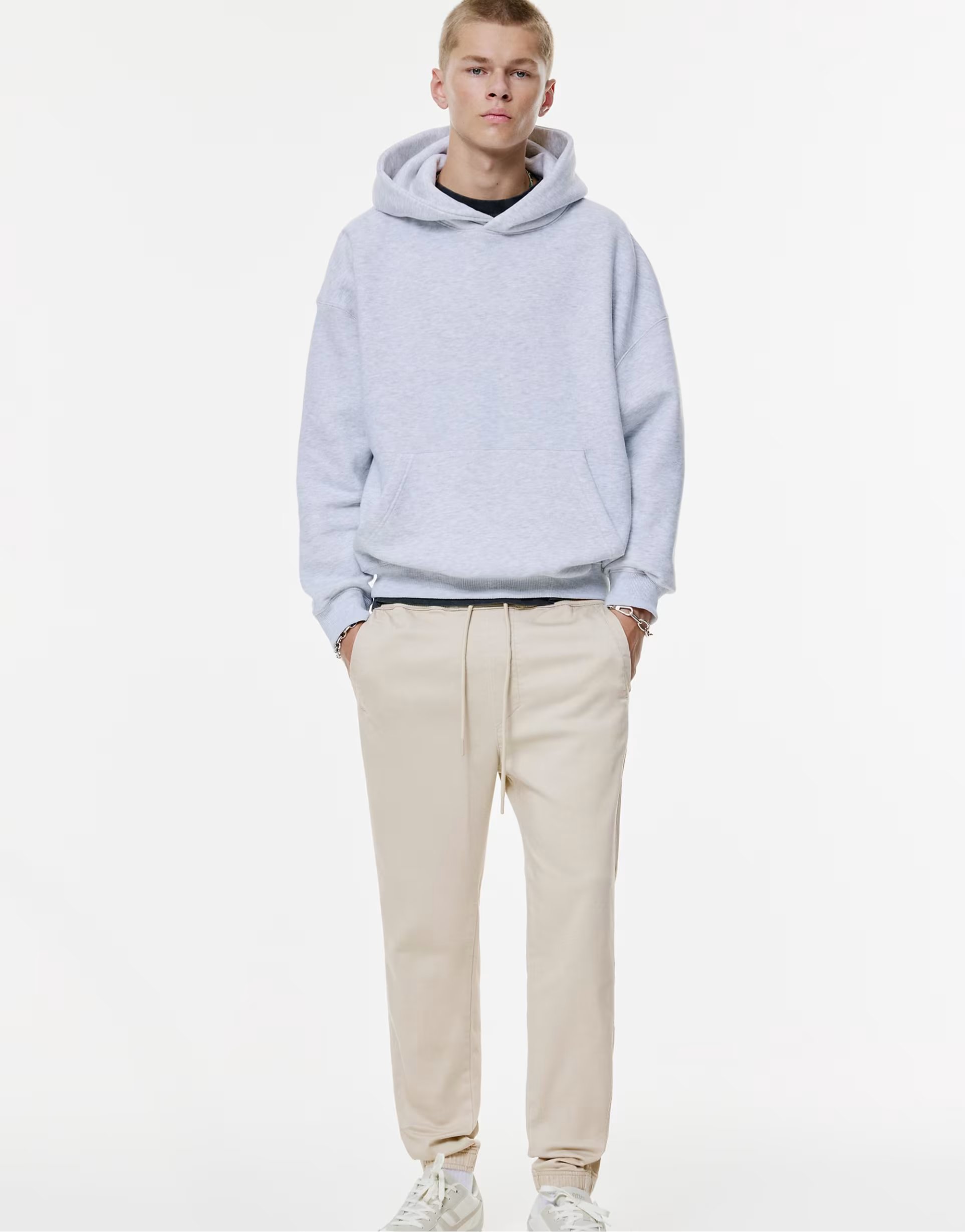 ASOS Pull&Bear Comfort joggers in stone - 1