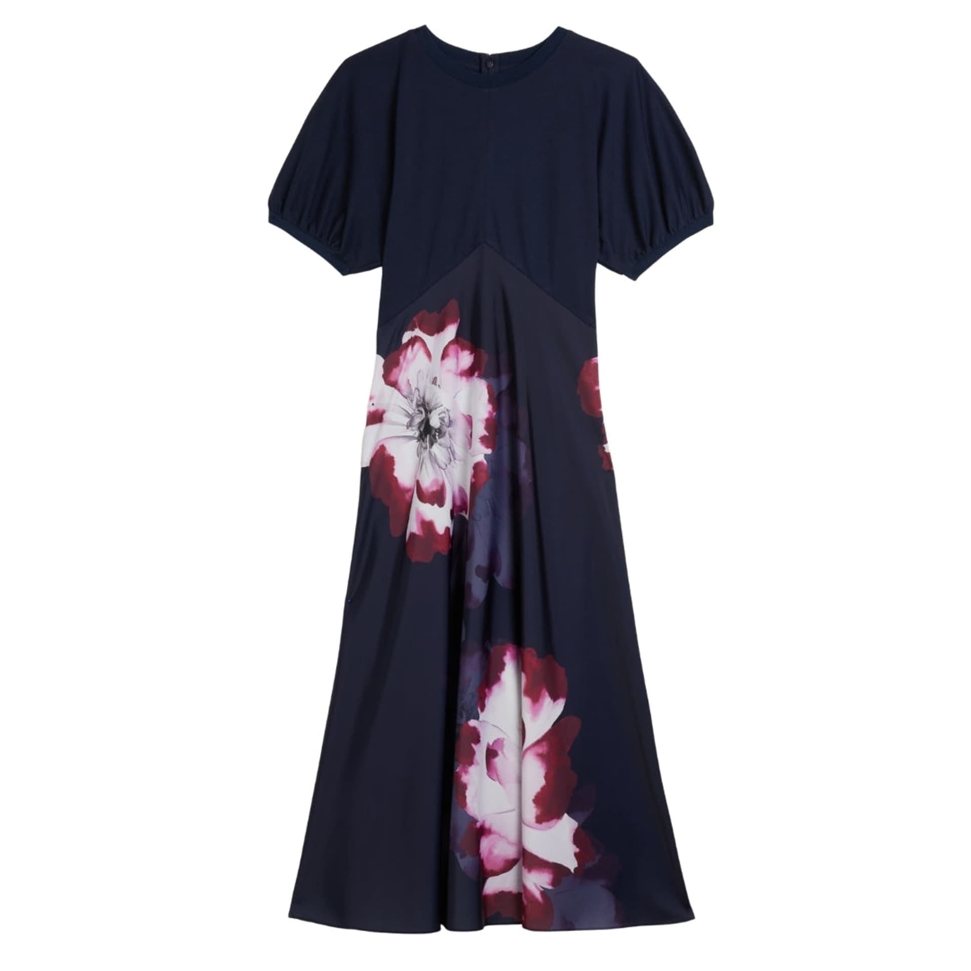 Ted Baker Ted Baker Women's Mitzic Short Sleeve Crew Neck Midi Dress in Navy