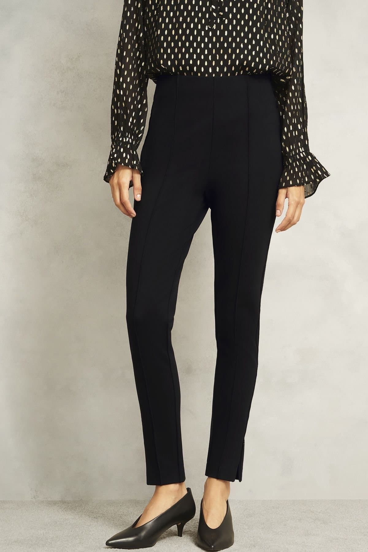 Hobbs London Hobbs London Women's Dennington Slim Zip Split Legging in Black