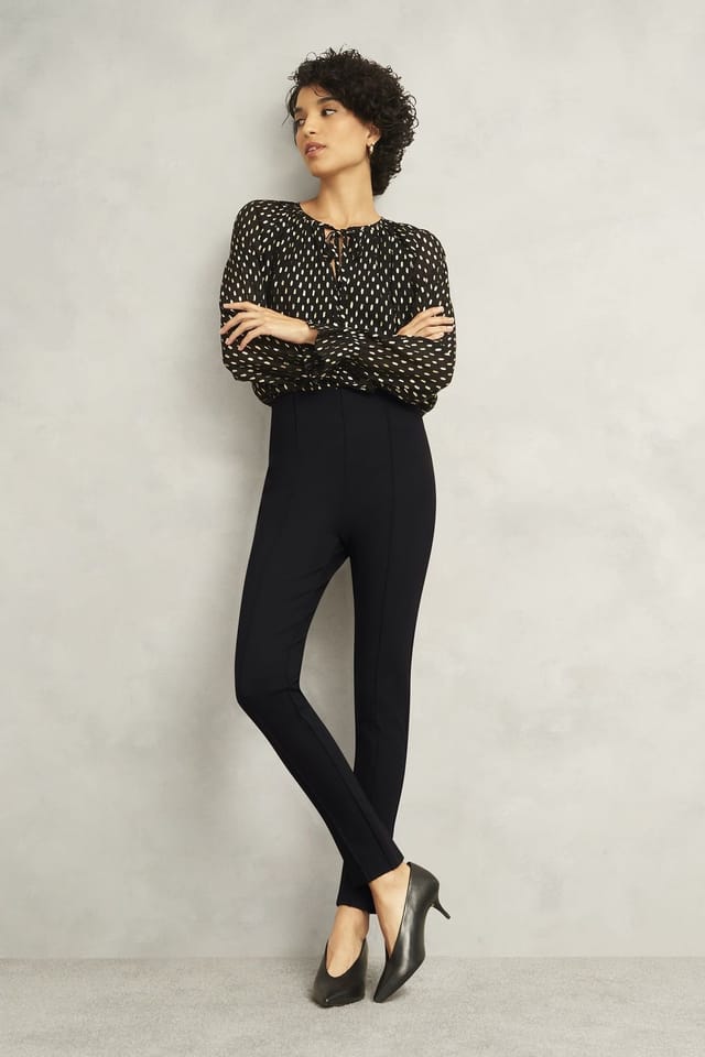 Hobbs London Hobbs London Women's Dennington Slim Zip Split Legging in Black - 3