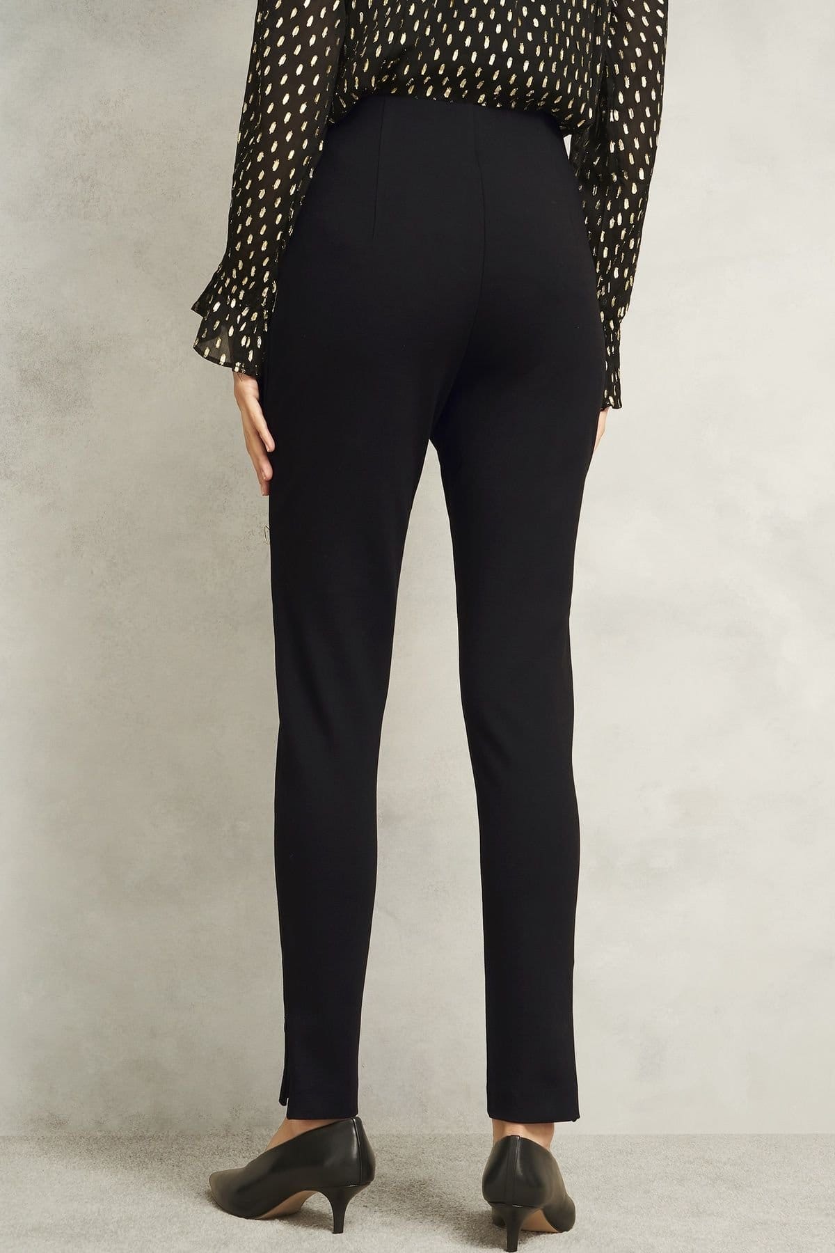 Hobbs London Hobbs London Women's Dennington Slim Zip Split Legging in Black - 4